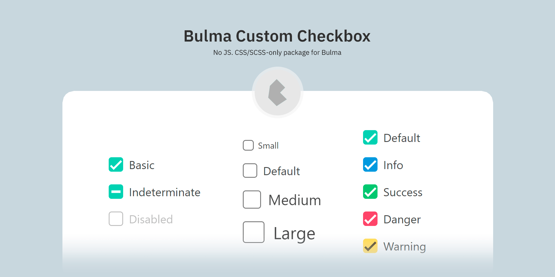 Custom checkbox controls for Bulma CSS Framework