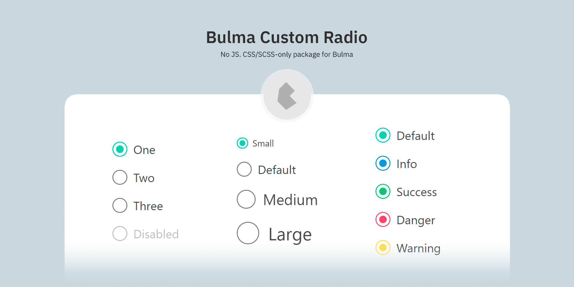 Custom radio controls for Bulma CSS Framework