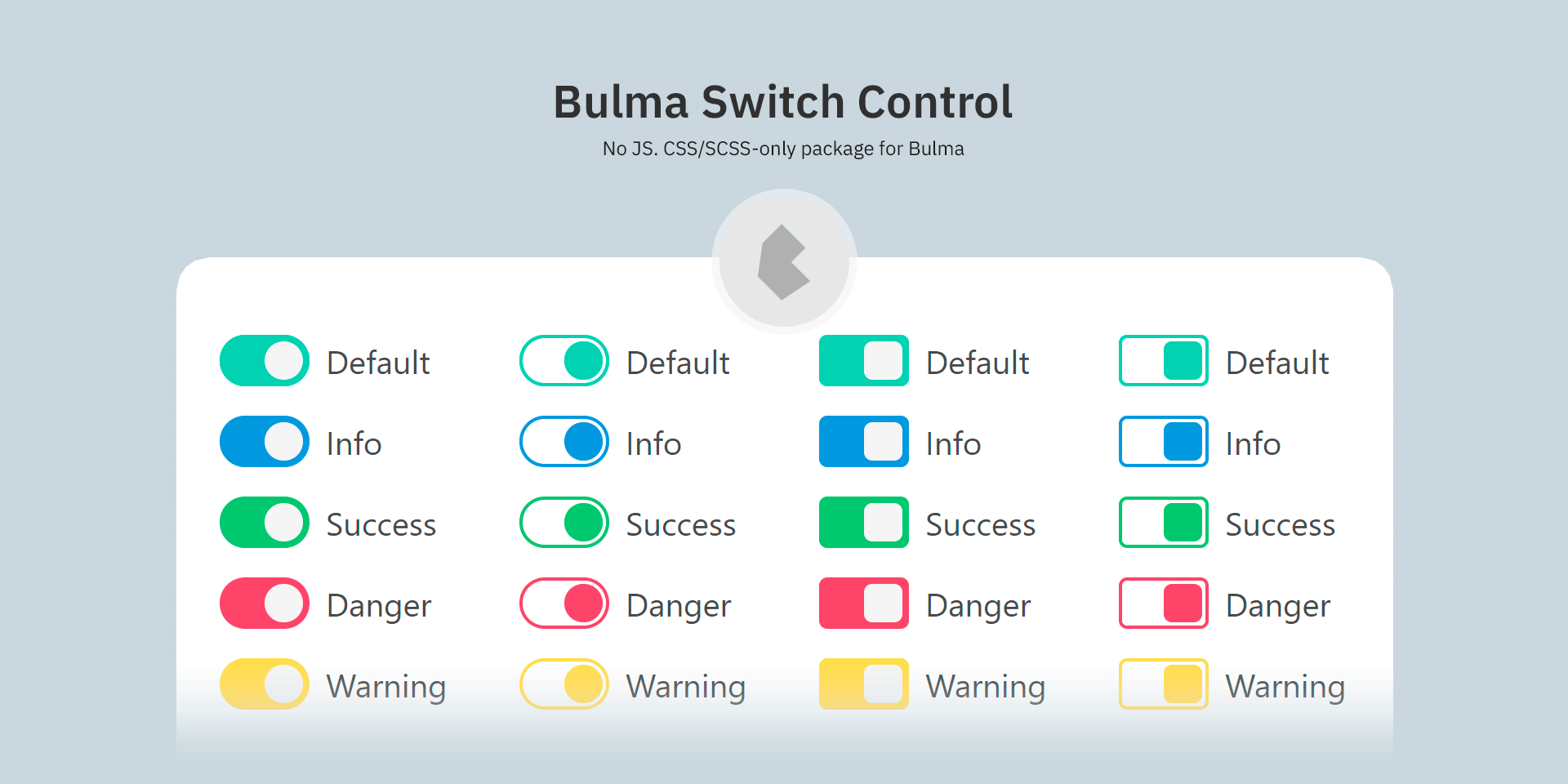 Switch controls for Bulma CSS Framework