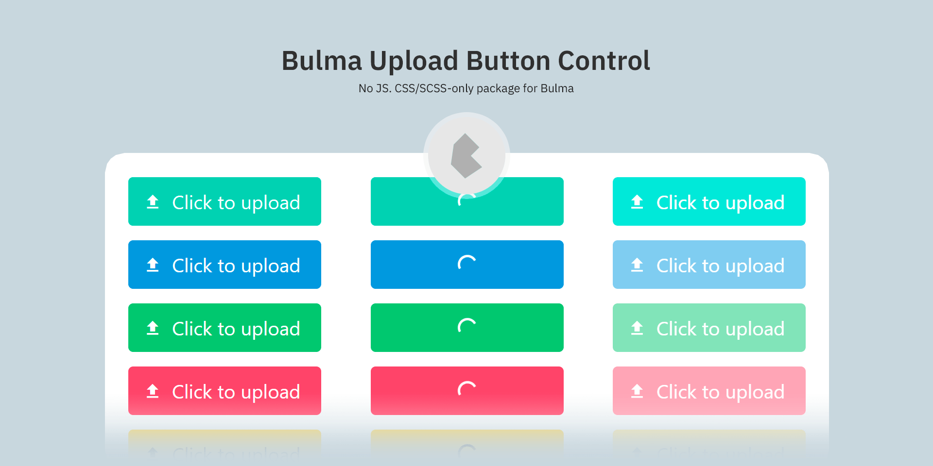 Custom upload button controls for Bulma CSS Framework